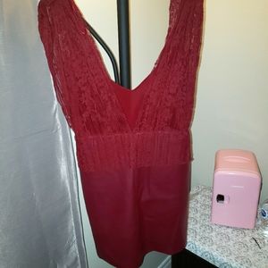 Lace leather zara dress